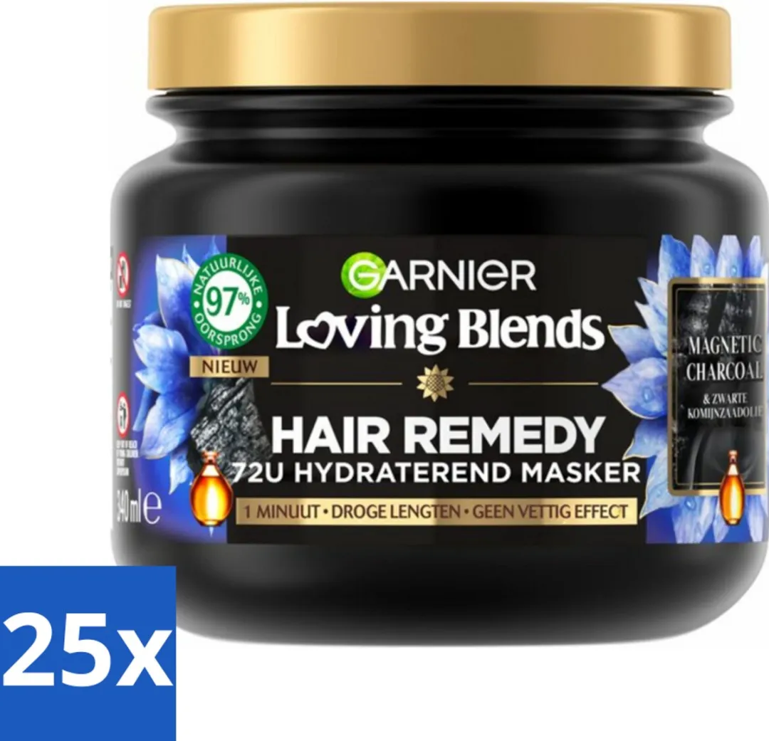 Garnier Loving Blends Magnetic Charcoal Haarmasker 340ml