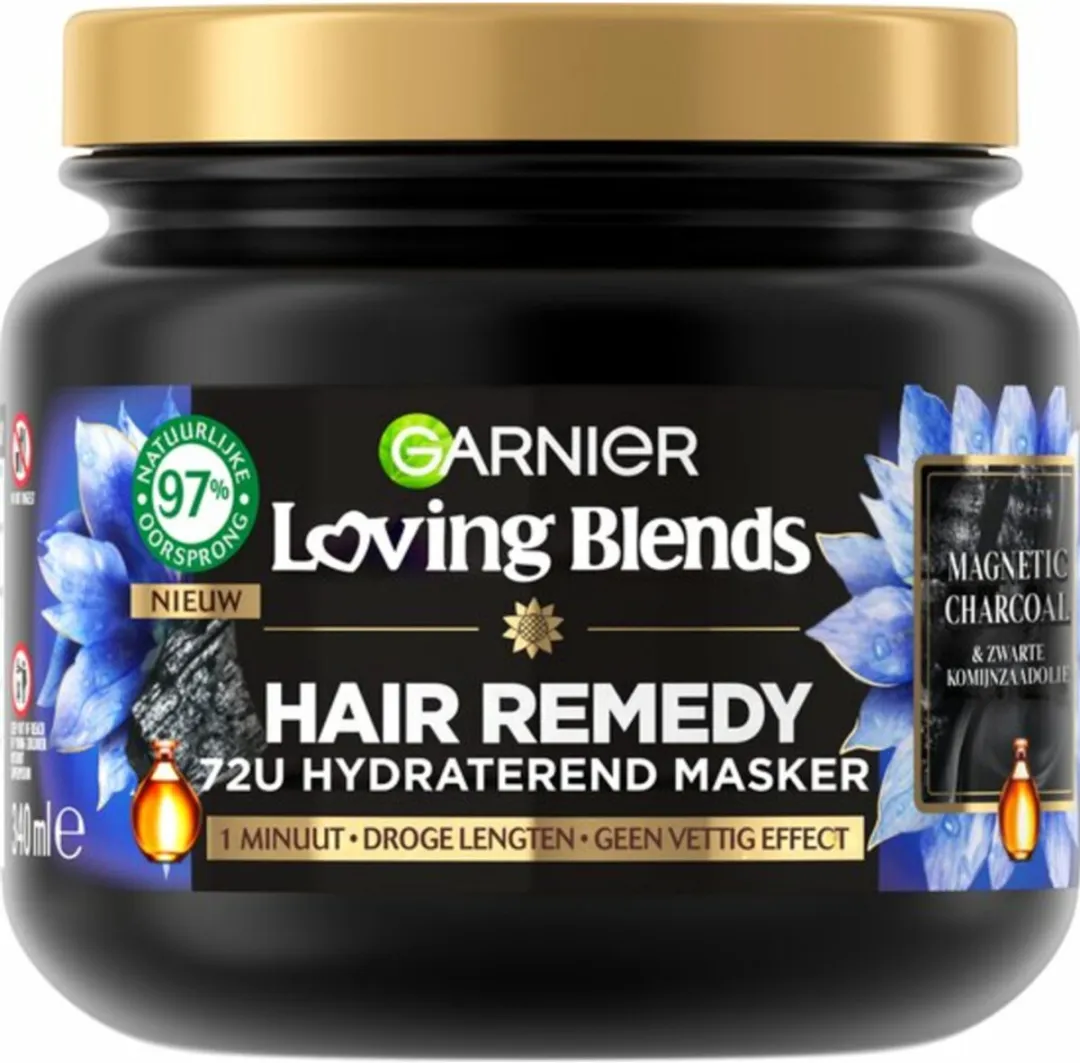 Garnier Loving Blends Magnetic Charcoal Haarmasker 340ml - 25 Stuks