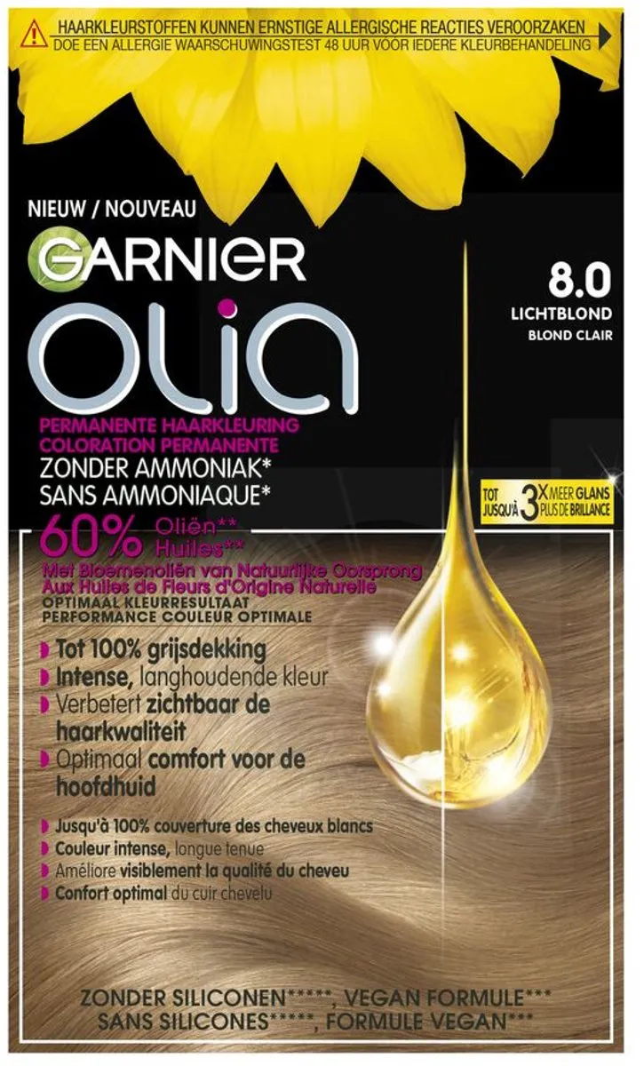 Garnier Olia 8 Lichtblond Haarkleuring - 24 Stuks