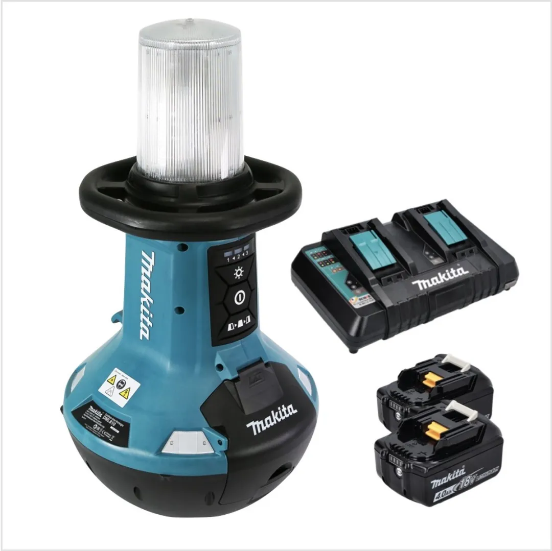 Makita DML810PM LED Schijnwerper 5500lm - 2x Accu 4.0Ah + Dubbele Lader