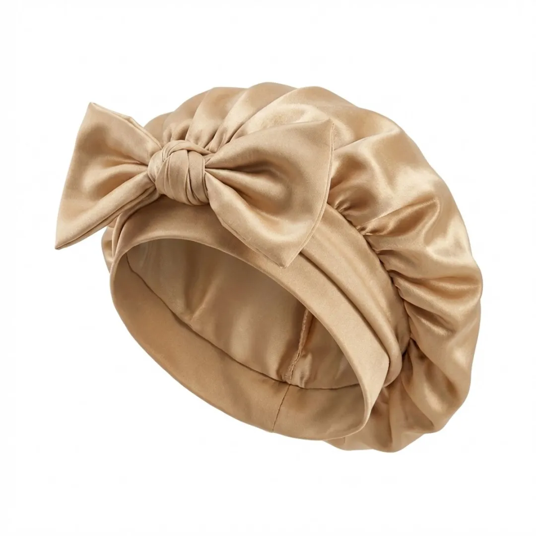 NuveX Goudkleurige Satin Haarbonnet