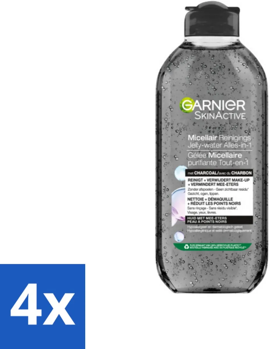 Garnier SkinActive Micellair Water Charcoal 1600ml (4x400ml)
