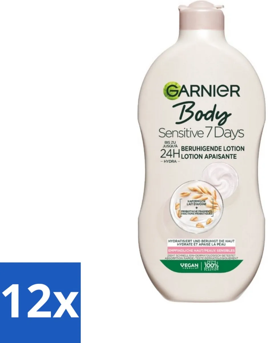 Garnier Sensitive 7 Days Bodylotion 400ml - 12 Stuks