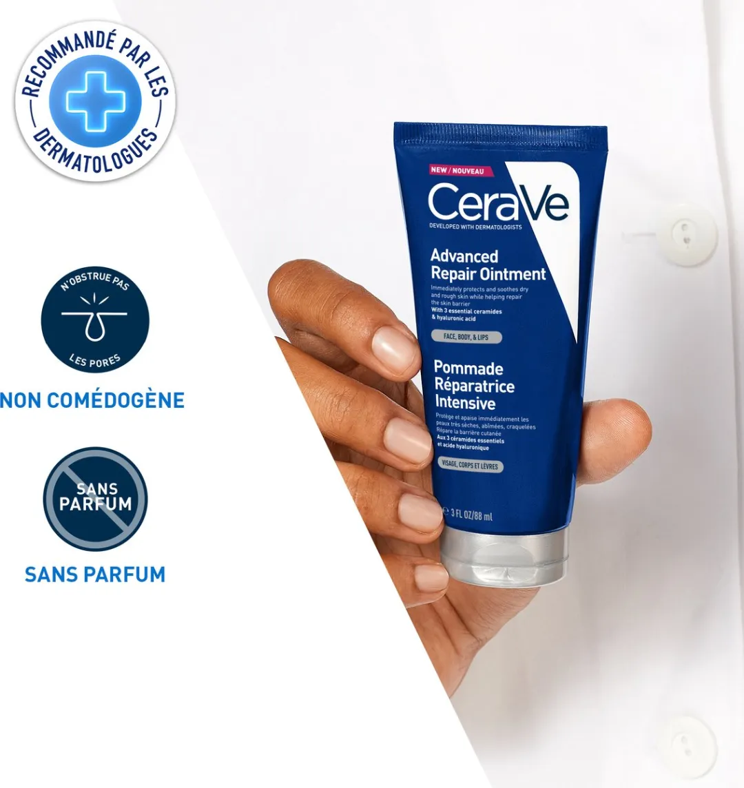 CeraVe Intensieve Herstellende Balsem - voor gebarsten, schrale en extreem droge huid - 88ml