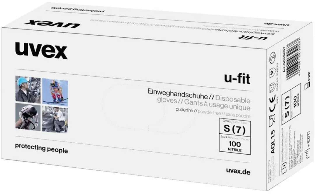 Uvex U-Fit 60167 Blau Beschermhandschoenen - 100 Stuks