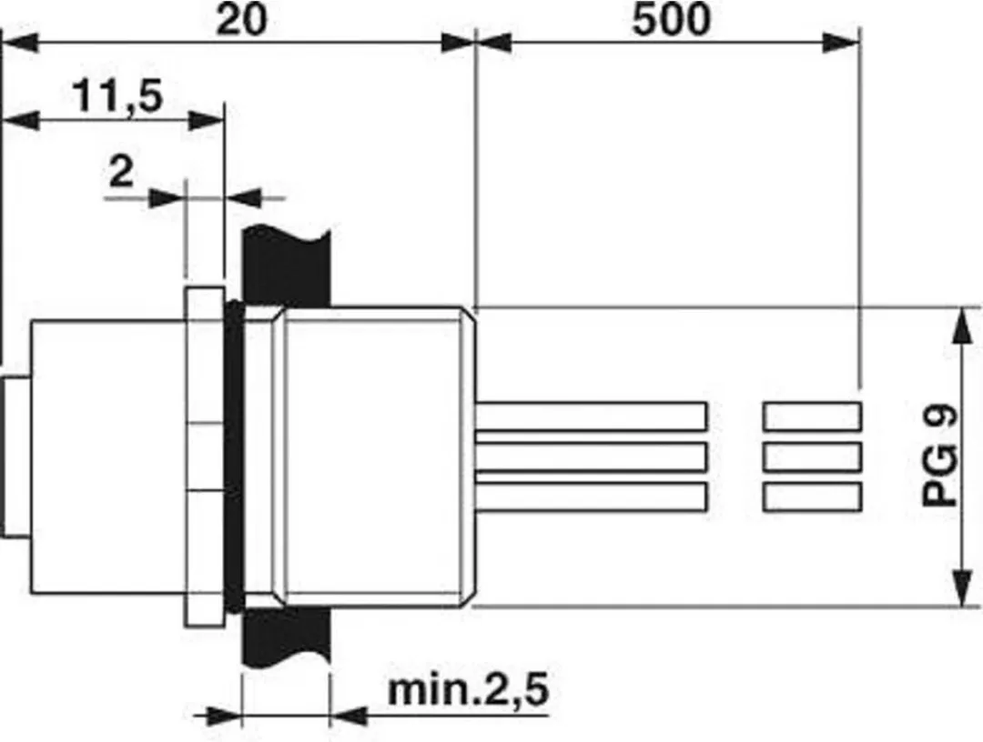 Phoenix Contact 1693788 Sensor/Actuator Steekconnector M12 - 4 Polig