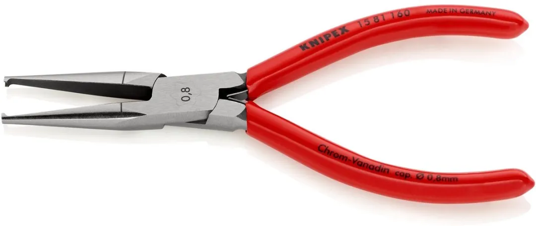 Knipex 1581160 Draadstripper - 0,8mm - Zilver/Rood