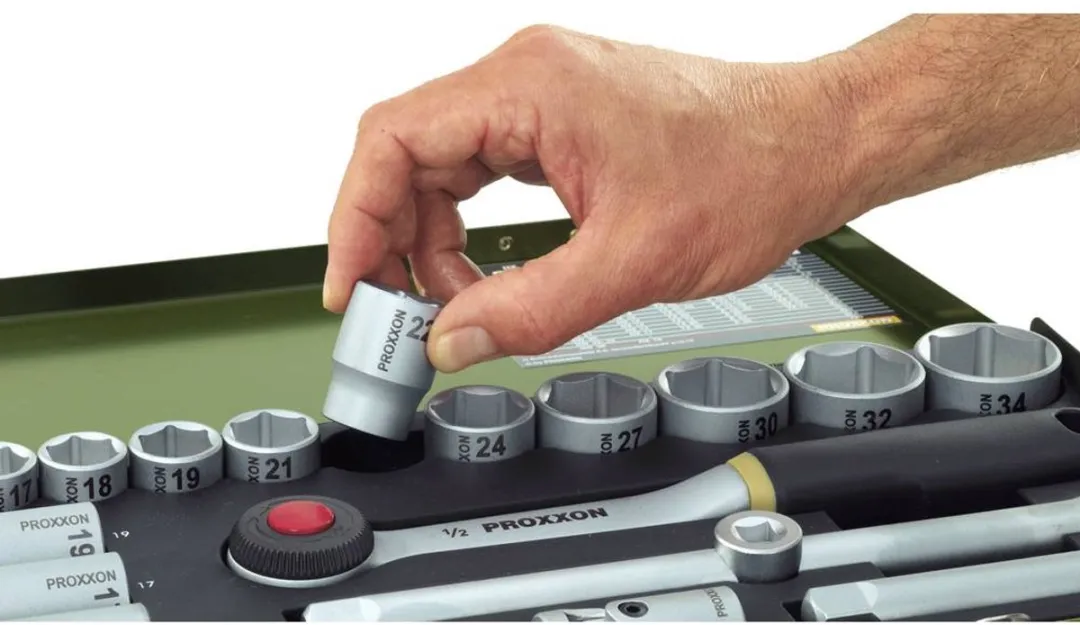 Proxxon Industrial 23 100 Dopsleutel-bitinzetset 18-delig