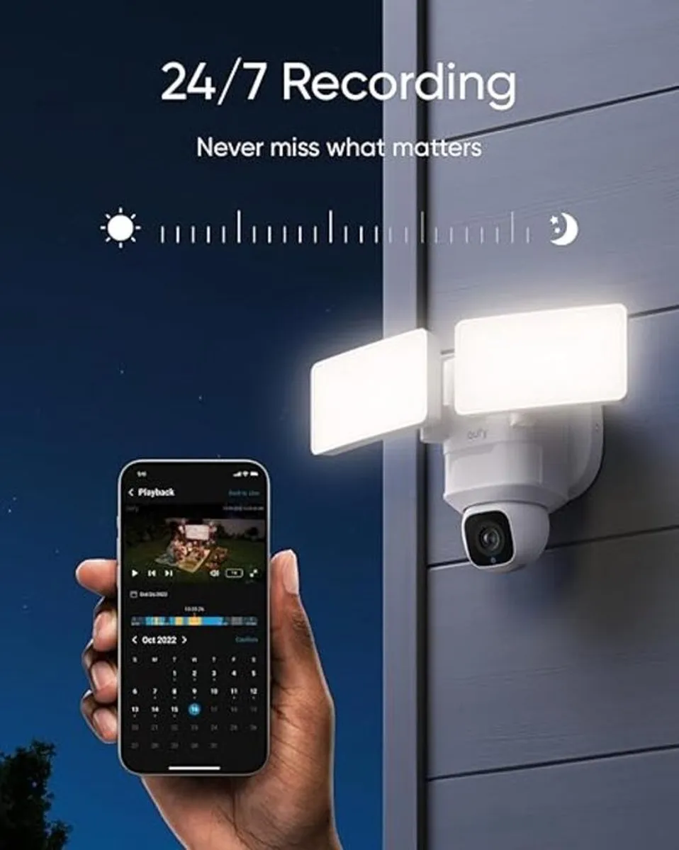 Eufy Security E30 T8426321 Floodlight Camera - 2K Wit - afbeelding 6 van 6