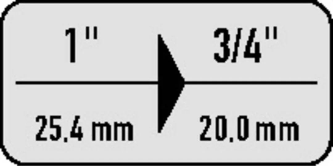 Gedore KB 2132 Verloopstuk 1" - 3/4" - 25/20x75mm