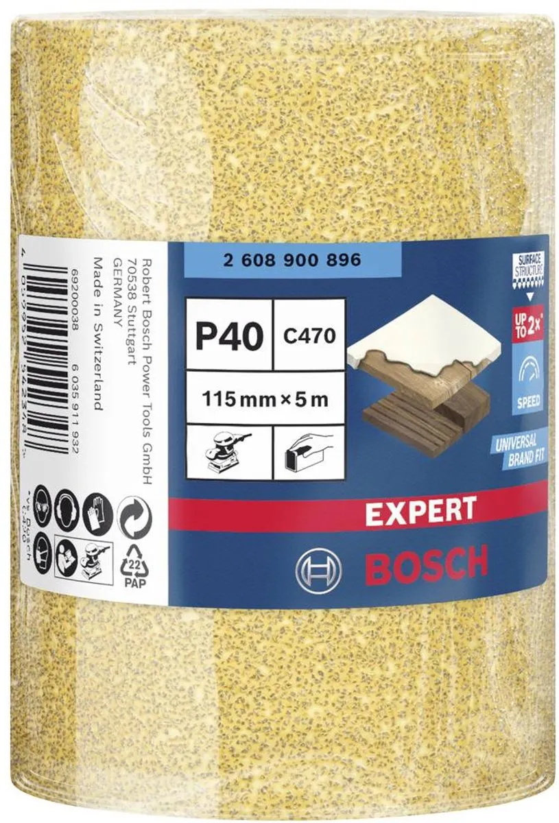 Bosch Professional EXPERT C470 Schuurpapierrol 115mm G40 - 5m