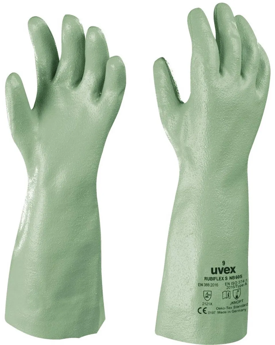 Uvex Rubiflex NB S Chemisch Bestendige Handschoenen - L 40cm - Groen