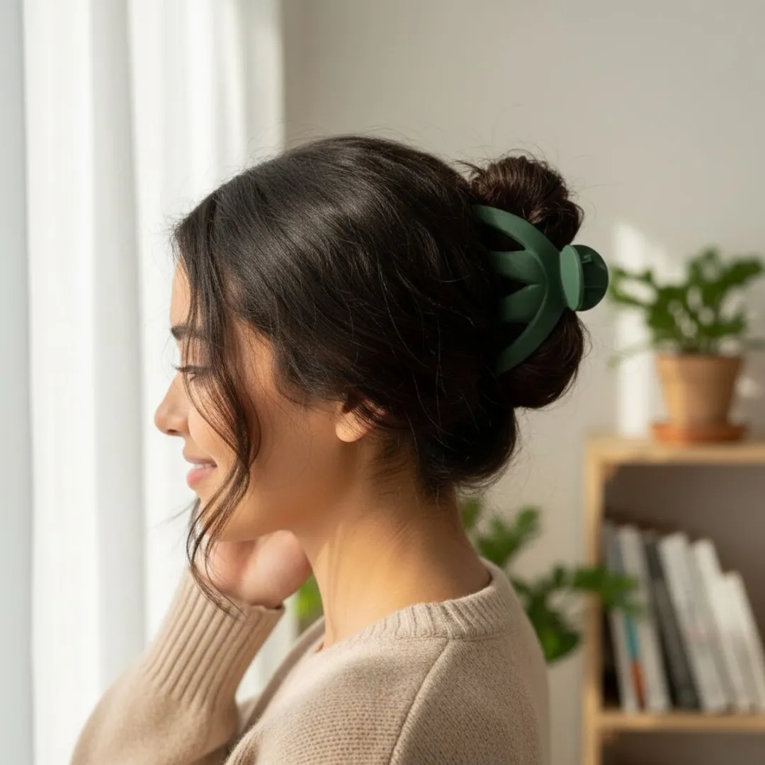 NUVEX Haarclips Set 4 Stuks - Matte Ronde Klemmen