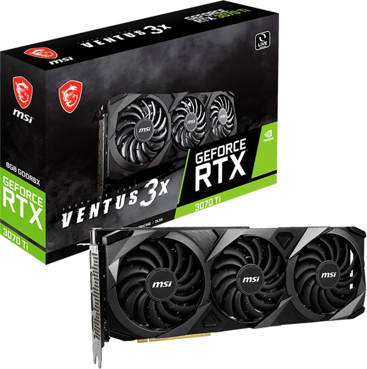 MSI RTX 3070 Ti Ventus 3X OC LHR - Grafische kaart