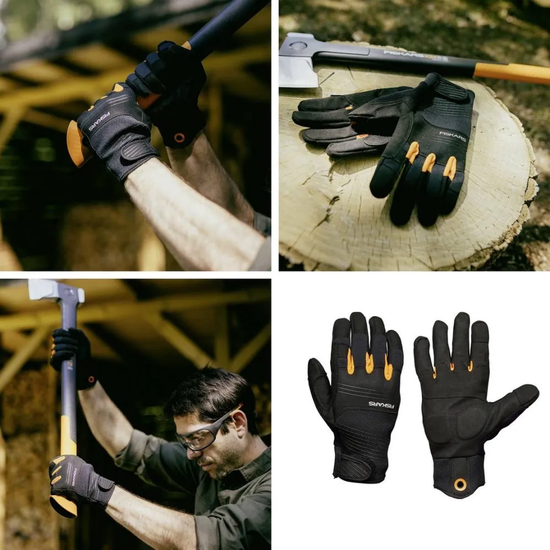 Fiskars Bijl- en Gereedschapshandschoen Maat 10 - Geel/Zwart