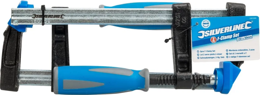 Silverline F-klemmen 150x50mm - 2-delig