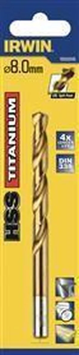 Irwin HSS Metaalboor 10mm Titanium 135°