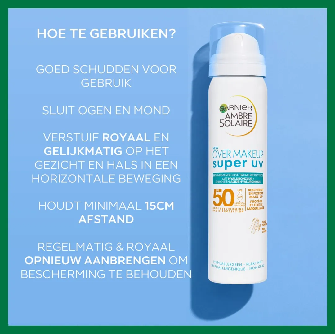 Garnier Ambre Solaire Over Make-up Super UV Mist SPF50 75ml