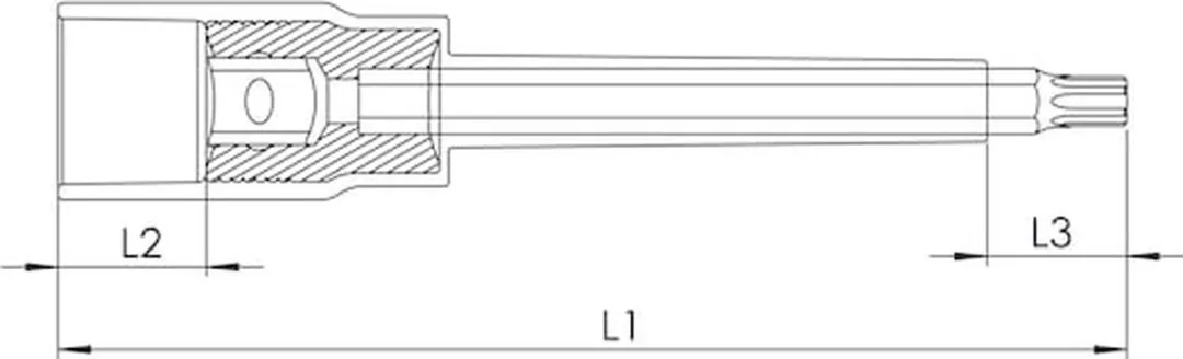 Würth VDE Dopsleutel 3/8" TX27 - 1 Stuk