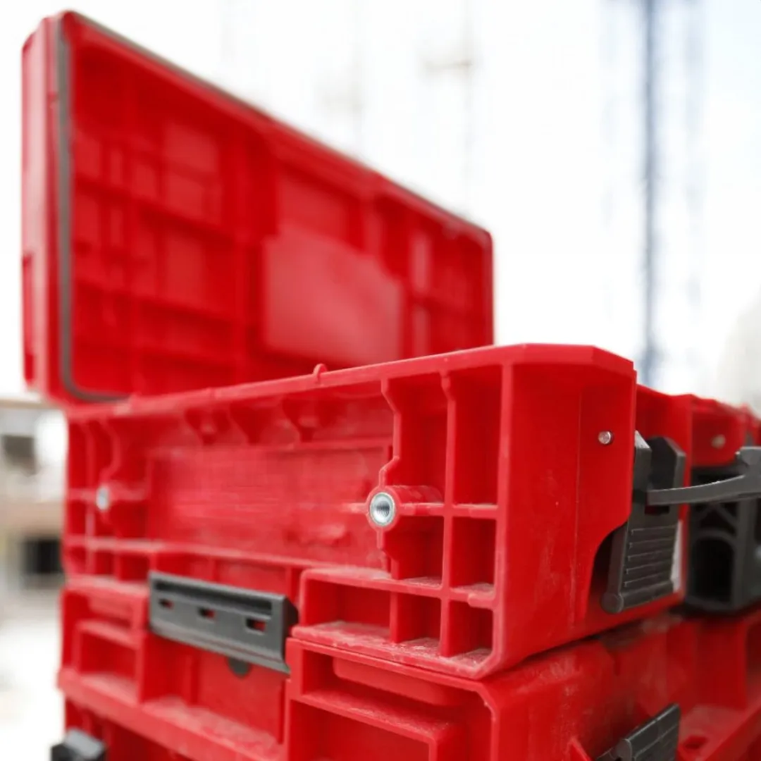 Toolbrothers RHINO XXL ULTRA Werkplaatsset - Werkwagen Plus & Gereedschapskoffer Comfort+ - Rood/Zwart