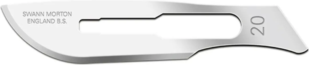 Swann Morton Scalpelmesjes REF 0106 - 100 Stuks - Mesnr 20 - RVS