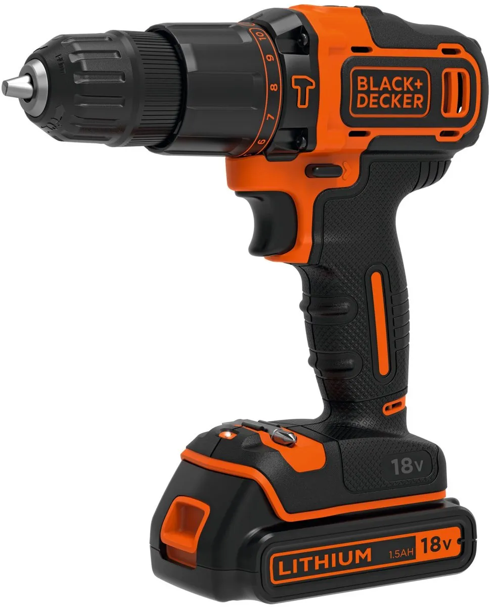 BLACK+DECKER BDCHD18KB-QW Schroef-/klopboormachine - 2x 1,5Ah accu's