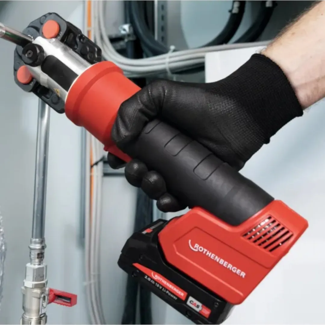 Rothenberger ROMAX NANO Accu-persmachine 18V 34kN - 2x LiHD 4,0Ah + Oplader + 3-delige SV-set - afbeelding 3 van 6