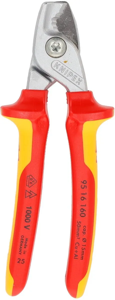 Knipex VDE Geïsoleerde Kabelschaar StepCut 160mm - 95 16 160