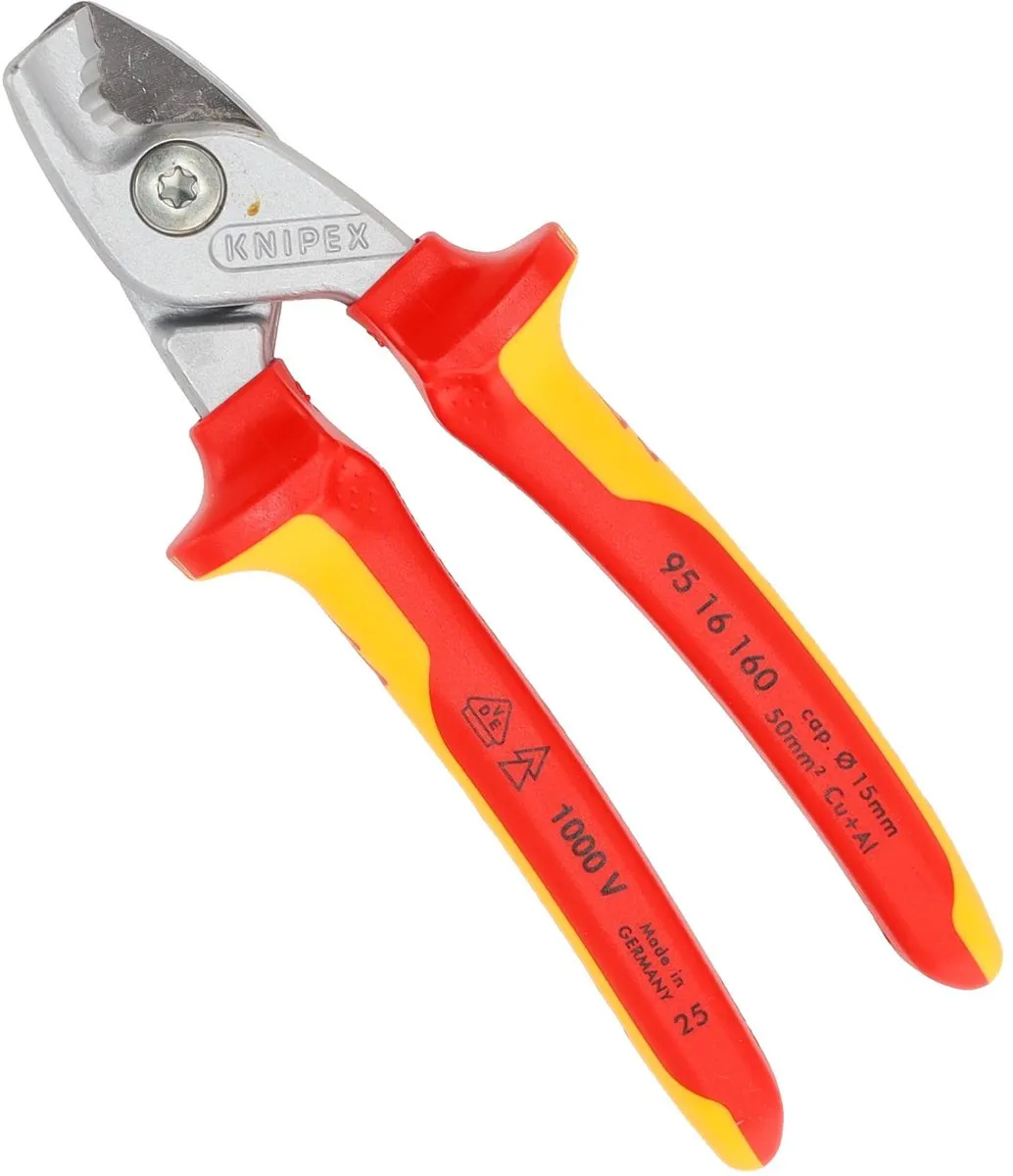 Knipex VDE Geïsoleerde Kabelschaar StepCut 160mm - 95 16 160