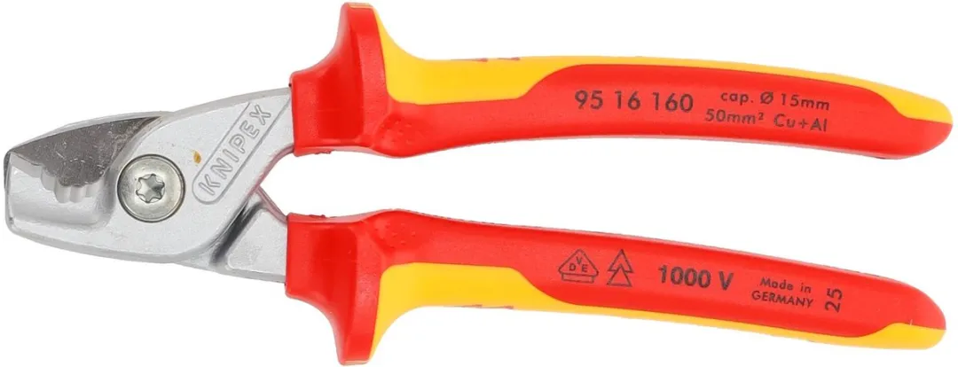 Knipex VDE Geïsoleerde Kabelschaar StepCut 160mm - 95 16 160