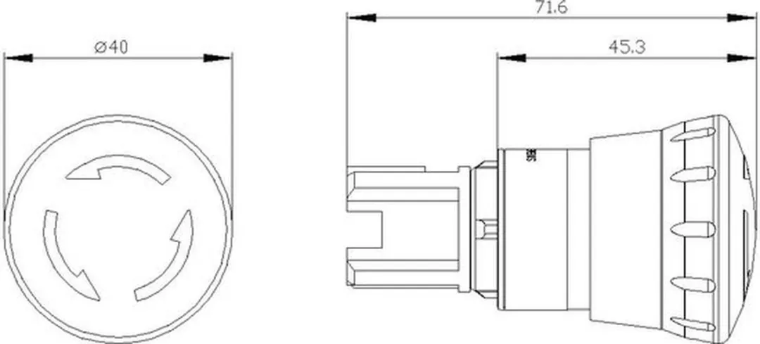 Siemens 3SU1050-1HB20-0AA0 Noodstopknop - Rood
