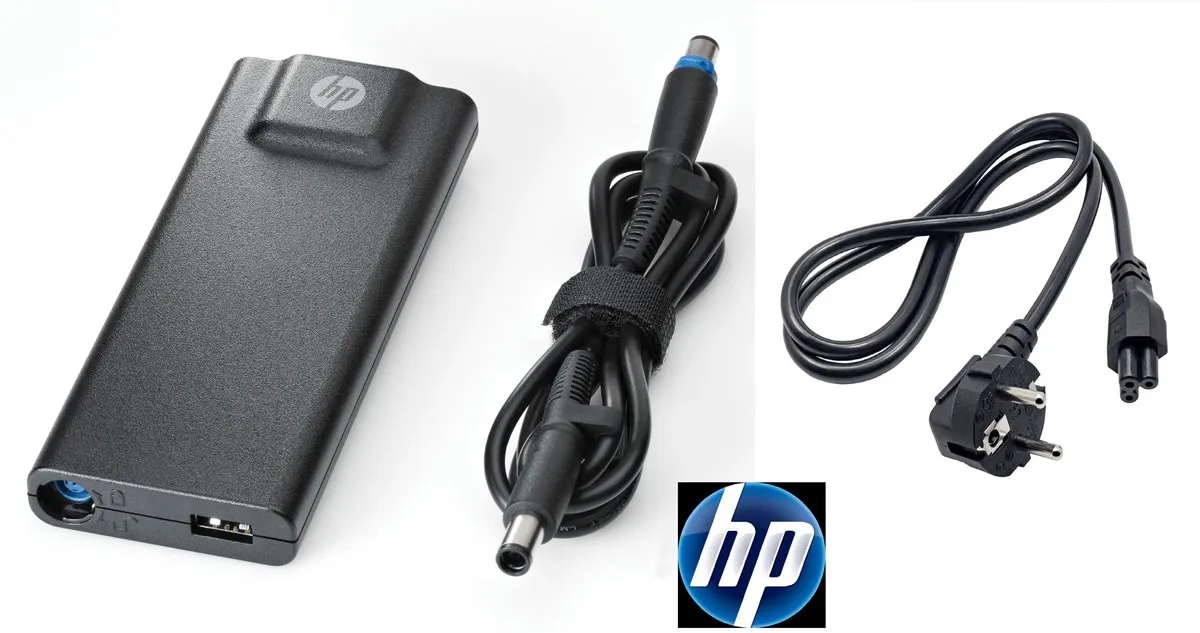 HP ProBook 90W Slim Adapter BT796AA - Notebookvoeding - Zwart