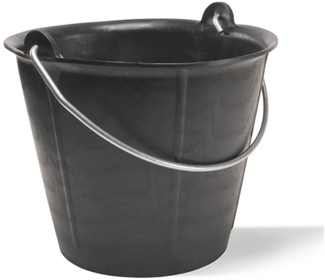 Rubi 88776 Kunststof Bouwemmer 12L - Zwart