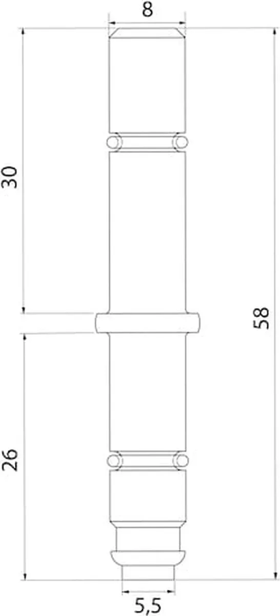 Würth Opschroefpen voor meubelwielen type W - 4 Stuks