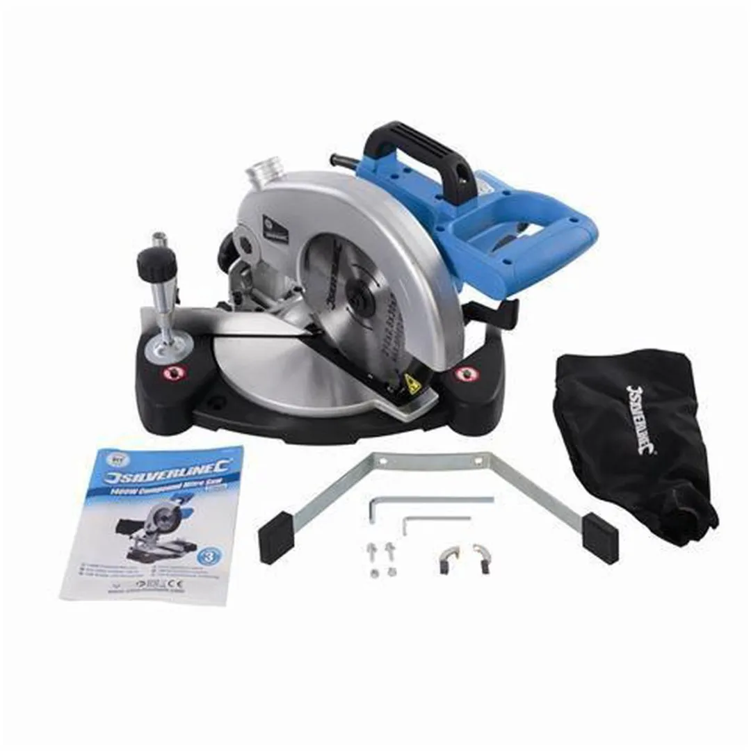 Silverline 1400W Gecombineerde Verstekzaag 210mm