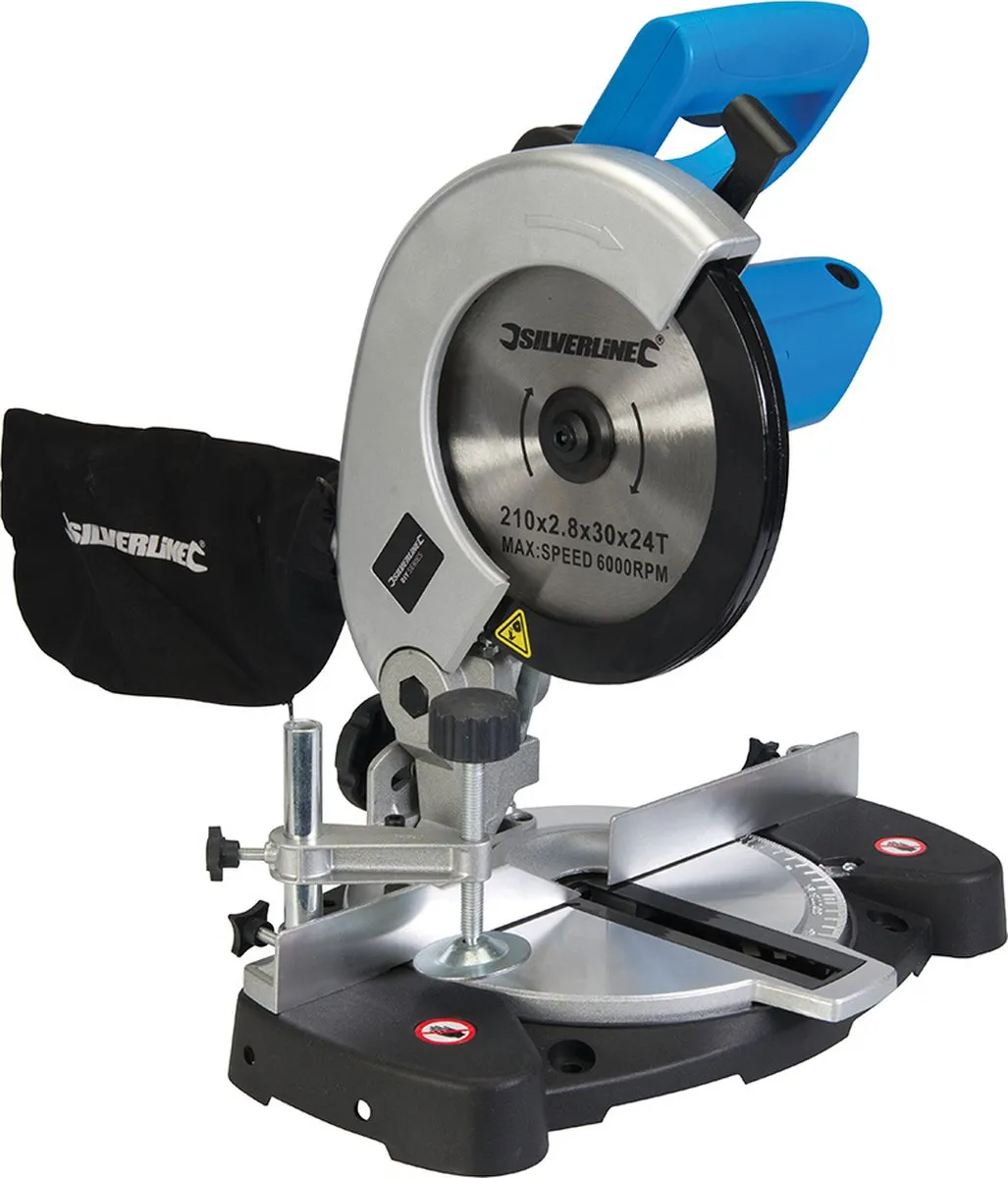 Silverline 1400W Gecombineerde Verstekzaag 210mm