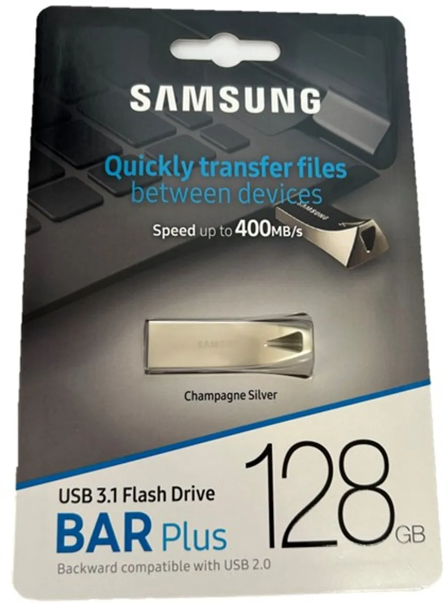 Samsung BAR Plus USB Stick 128GB - Zilver