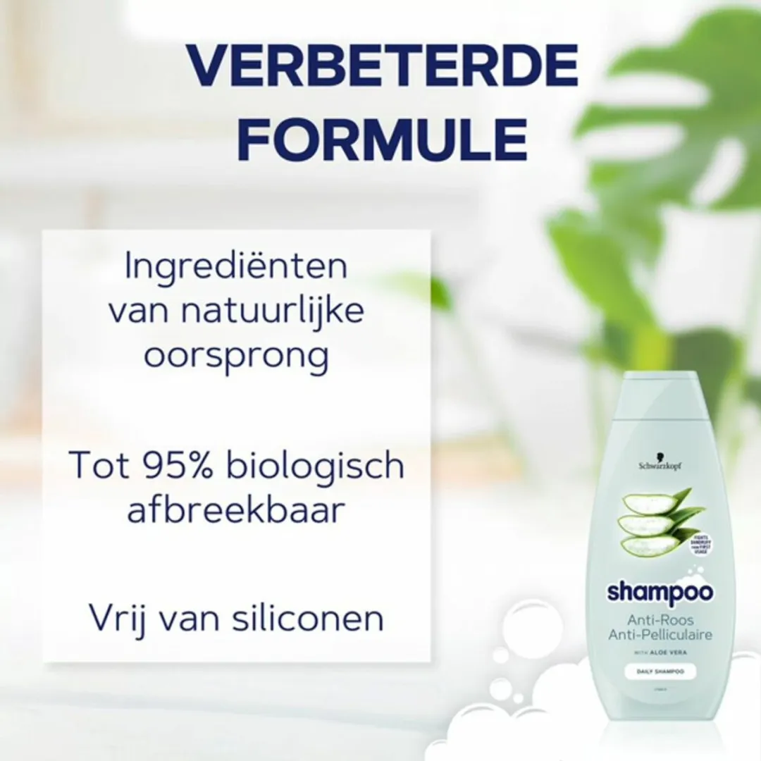 Schwarzkopf Anti-Roos Shampoo 400ml - 4 Stuks