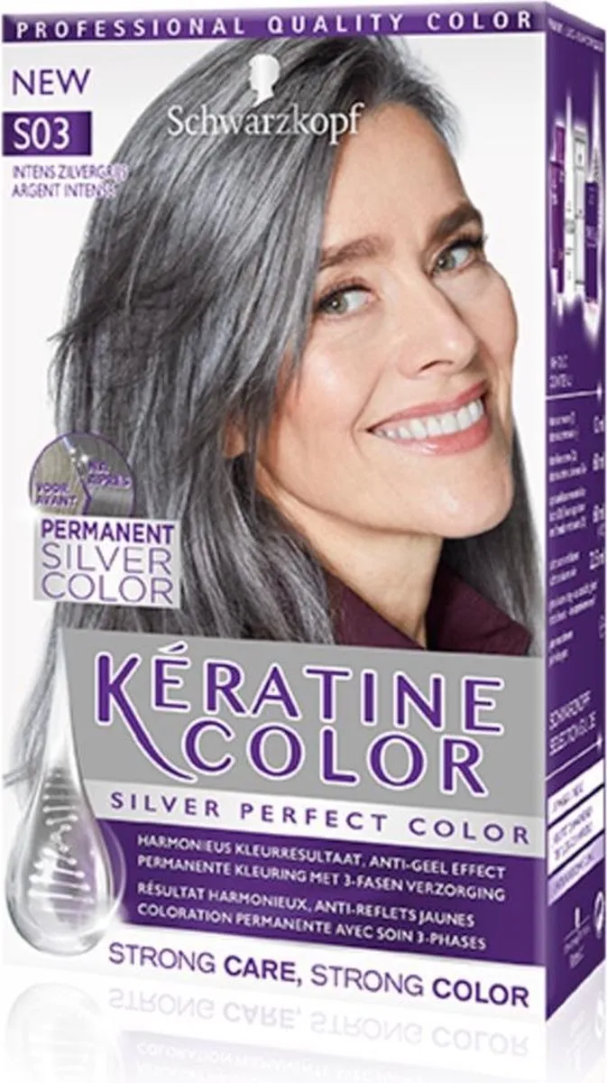 Schwarzkopf Keratine Color S03 Intens Zilvergrijs Haarverf - 3x660ml
