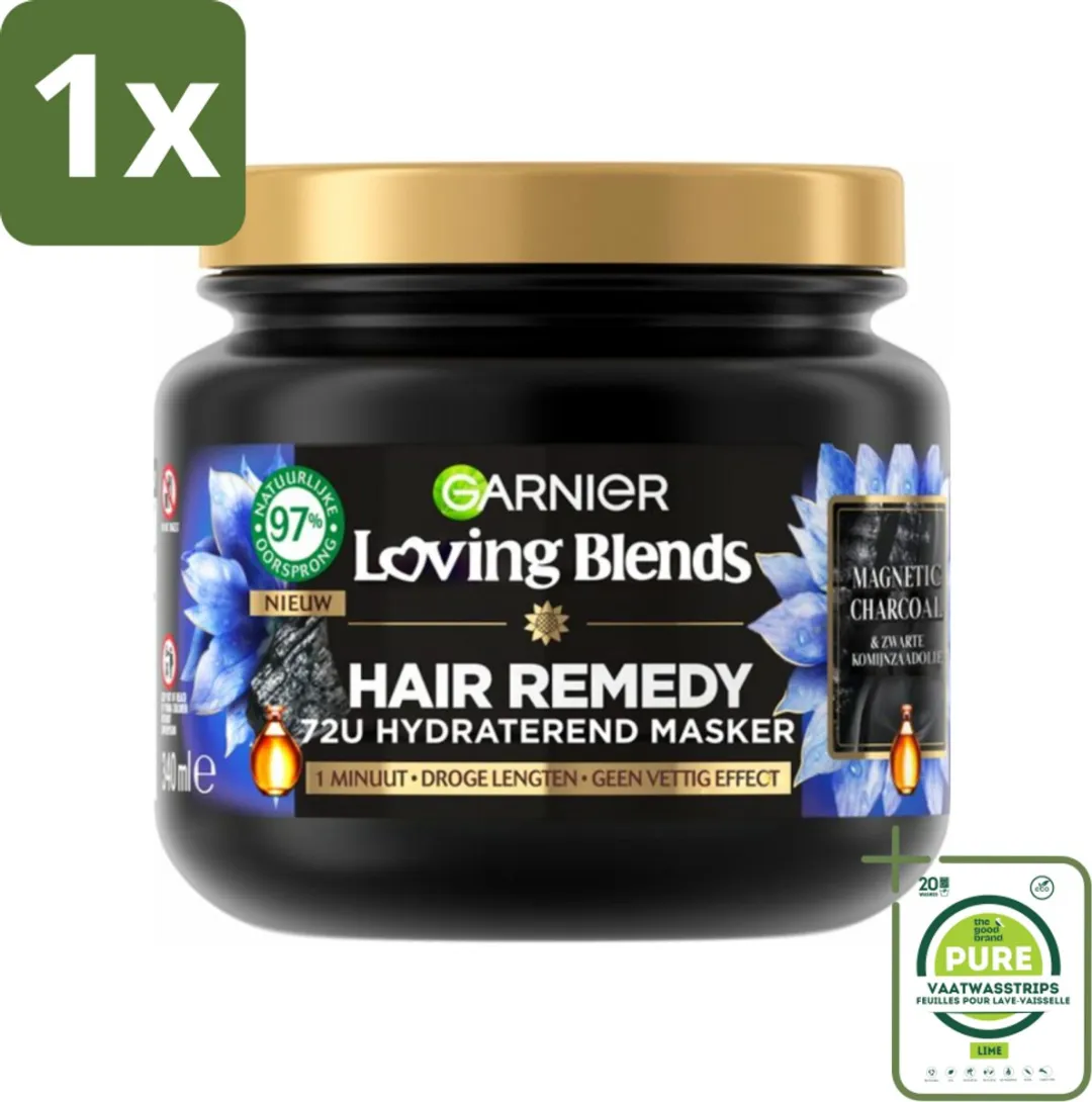 Garnier Loving Blends Magnetic Charcoal Haarmasker 340ml