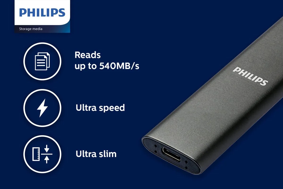Philips FM25SS031P/00 Portable SSD 250GB - Antraciet