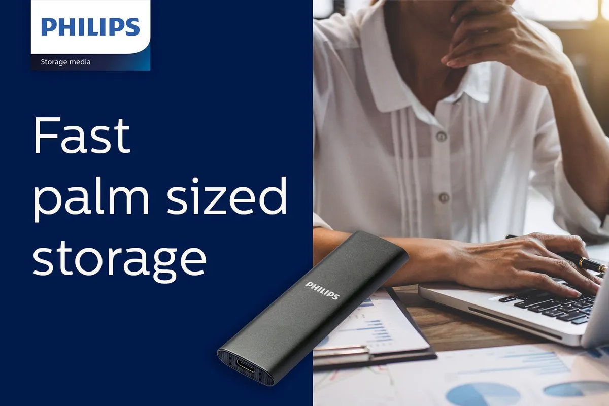 Philips FM25SS031P/00 Portable SSD 250GB - Antraciet
