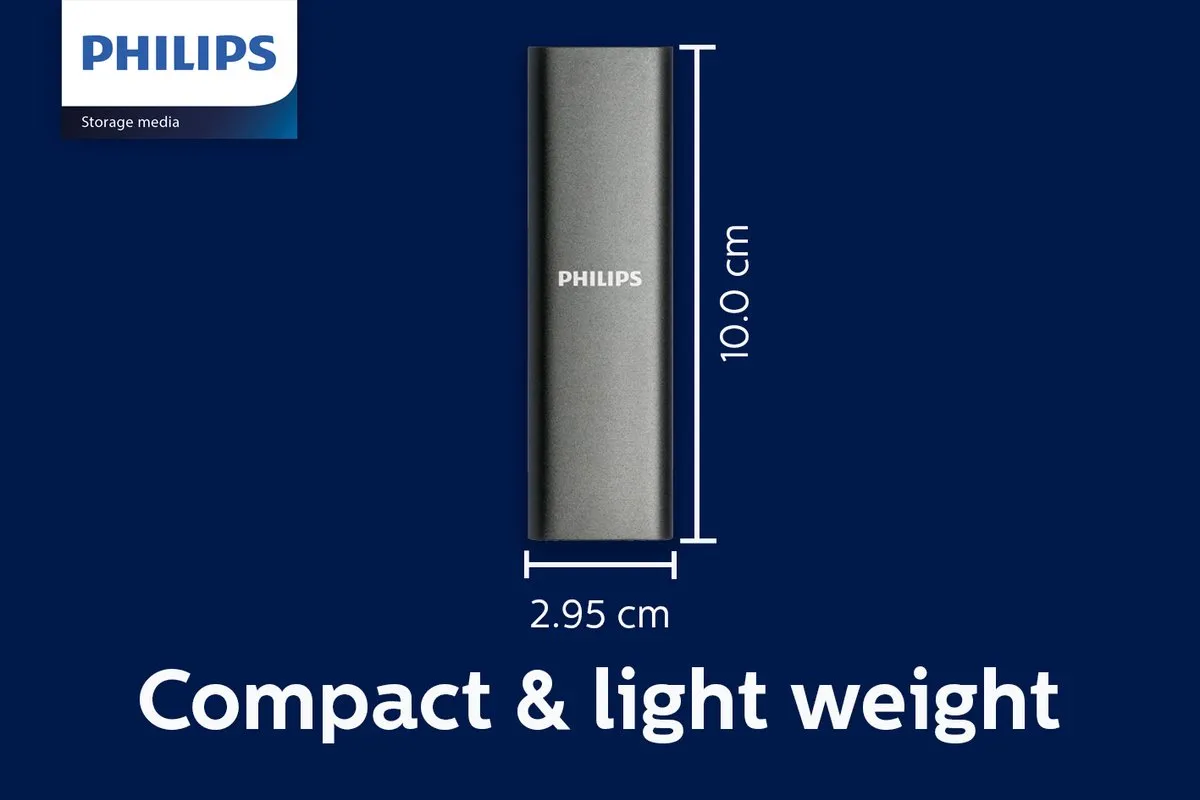 Philips FM25SS031P/00 Portable SSD 250GB - Antraciet - afbeelding 6 van 6
