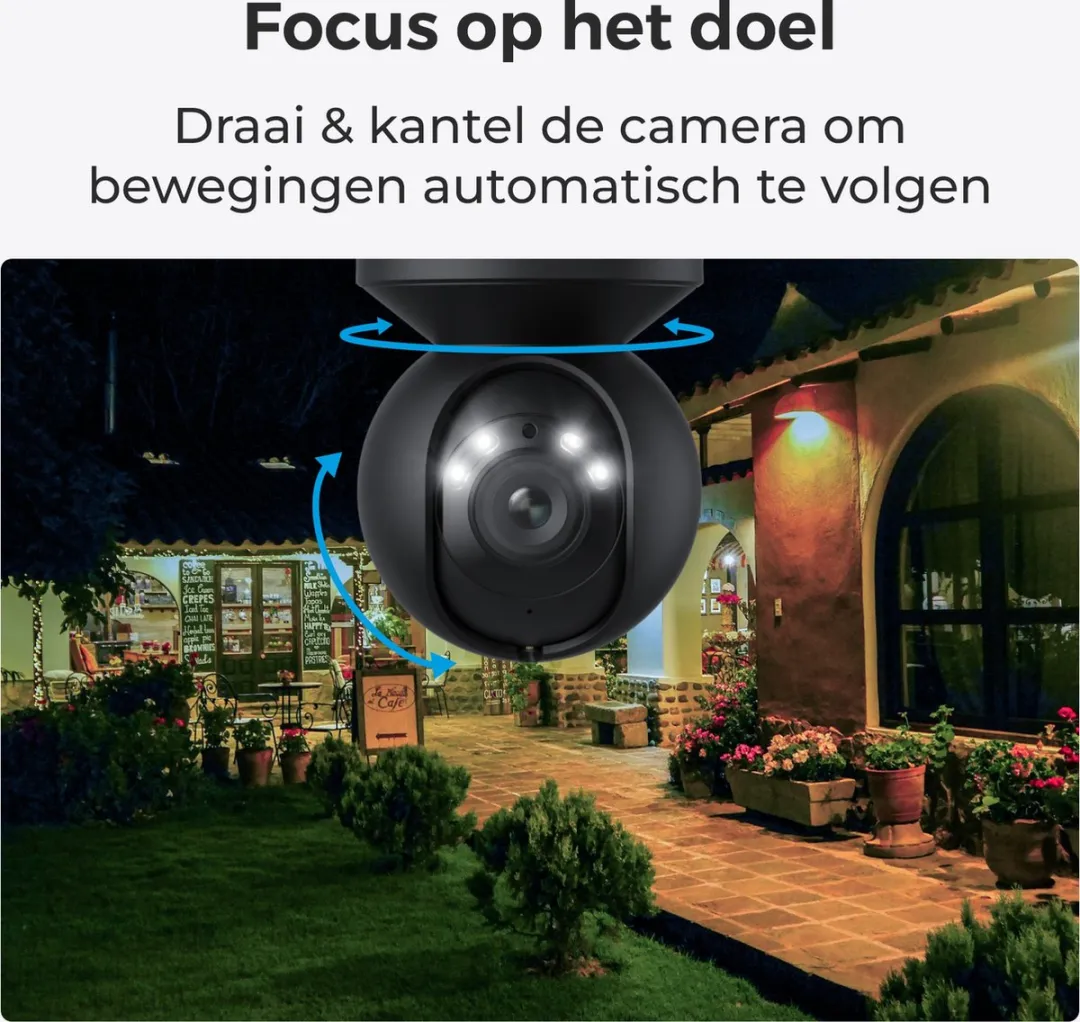 Reolink E1 Outdoor Beveiligingscamera 5MP - Pan/Tilt 3x Zoom - Zwart