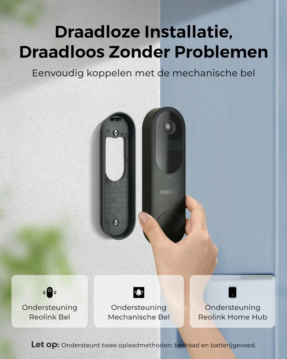 Reolink 2K 4MP Batterij Videodeurbel - Wit
