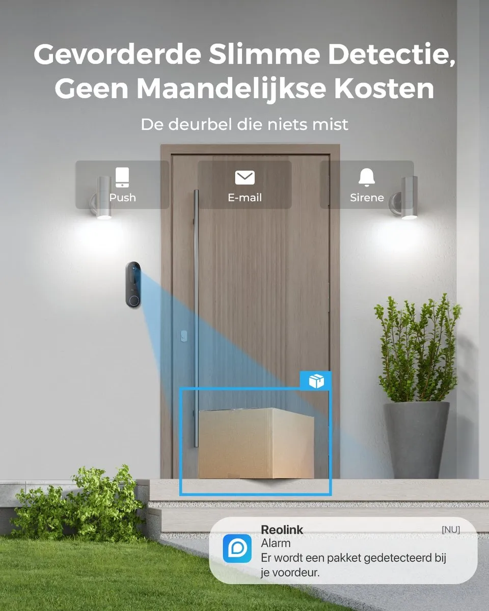 Reolink 2K 4MP Batterij Videodeurbel - Wit
