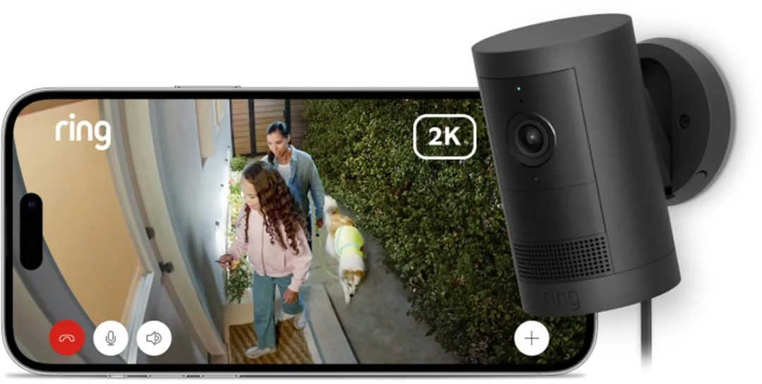 Ring Outdoor Camera Plus B0D23SN2PB Buitencamera - 2K - Zwart