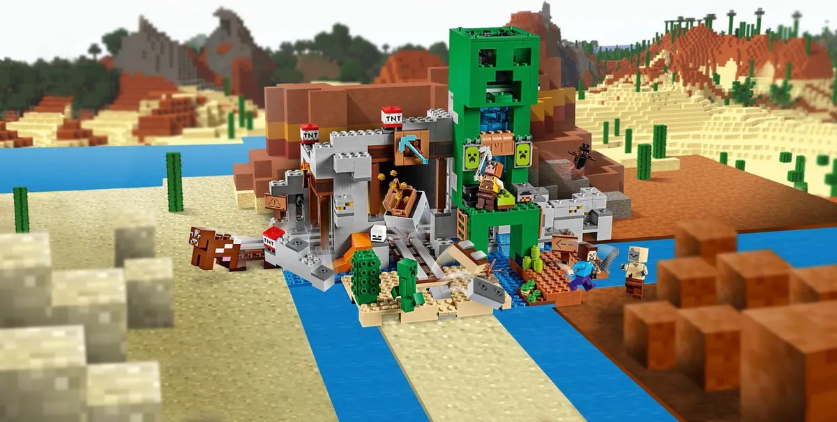 LEGO Minecraft De Creeper Mijn 21155 - 834 Stukken