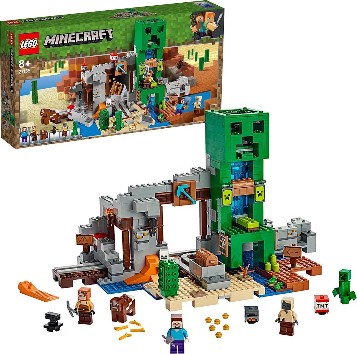 LEGO Minecraft De Creeper Mijn 21155 - 834 Stukken
