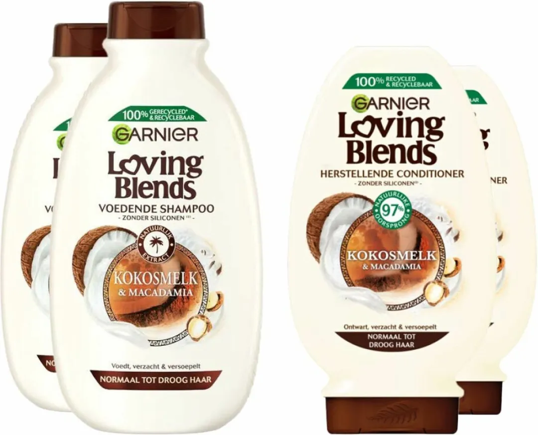 Garnier Loving Blends Kokosmelk & Macadamia Shampoo & Conditioner